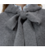 Closed Hoodie with bow tie  Grey