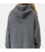 Closed Hoodie with bow tie  Grey