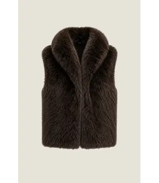 Alter Ego Gill faux fur gilet ash brown