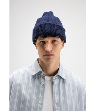 Butcher of Blue Army wool hook beanie alaska blue