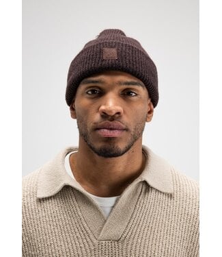 Butcher of Blue Army wool hook beanie topaz brown