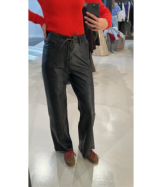 Alter Ego Tessy Leather Trousers Black/brown