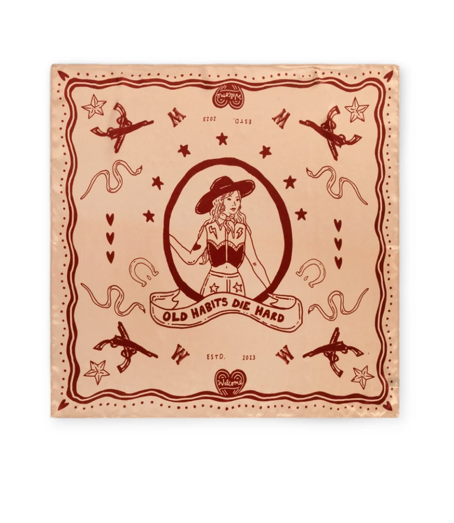 Old Habits die Hard Copy of surf girl club scarf red
