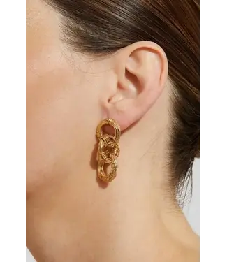 Gas Bijoux Copy of CREOLE COBRA Earring Green