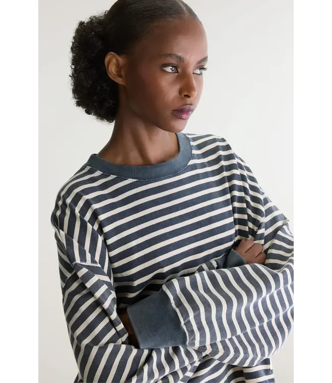 Bellerose Franto Longsleeve Navy Stripe