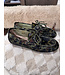 Posa Boat Loafer Leather Camo Green