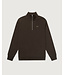 Denham Scissor zip sweater coffee brown