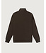 Denham Scissor zip sweater coffee brown