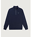Denham Scissor zip sweater navy blazer