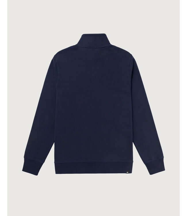 Denham Scissor zip sweater navy blazer