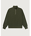 Denham Scissor zip waffle knit army green