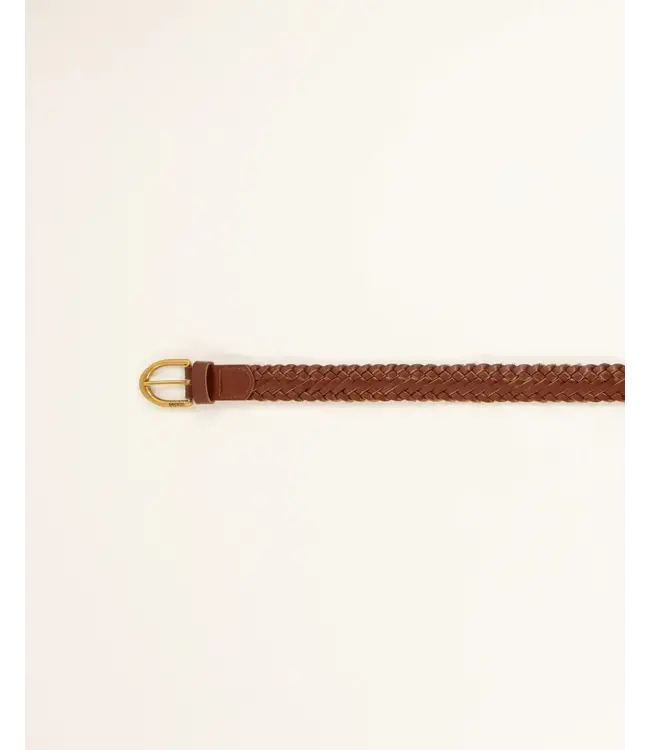 Sessùn Bonito Braided Leather Belt Cognac Leather
