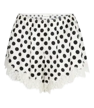 Love Stories Bennie Loose Silk Shorts Polka Dot
