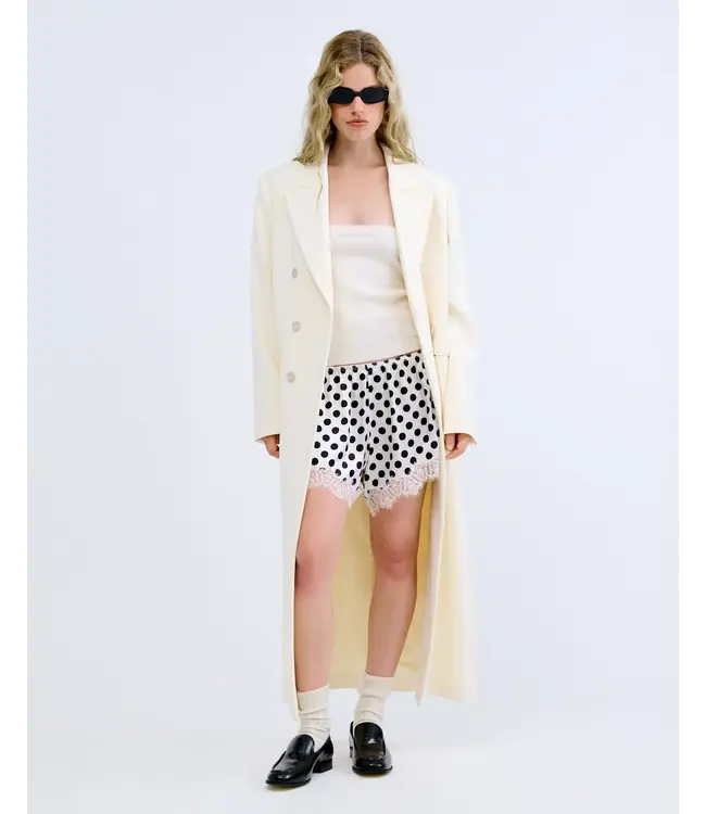 Love Stories Bennie Loose Silk Shorts Polka Dot