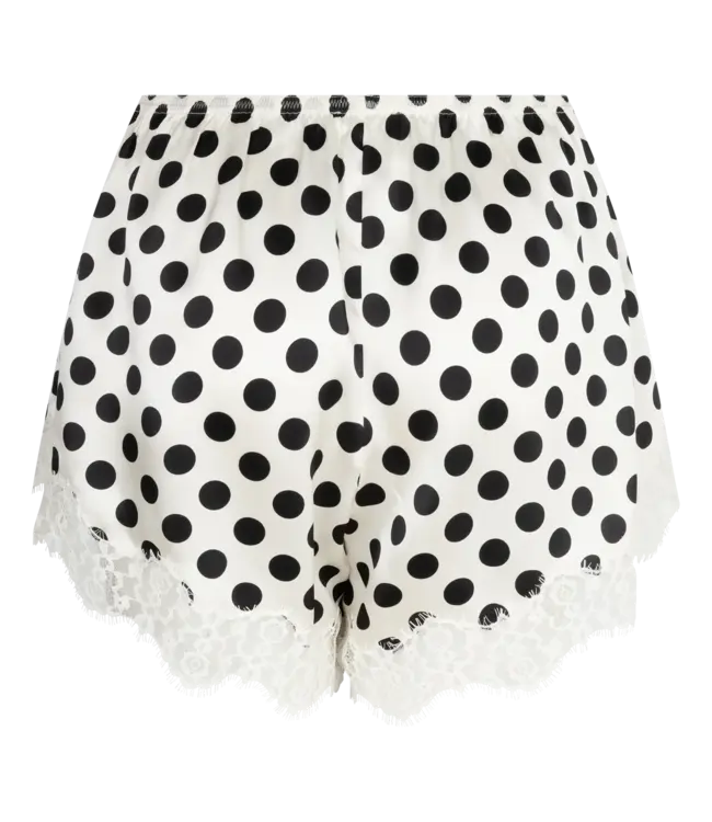 Love Stories Bennie Loose Silk Shorts Polka Dot