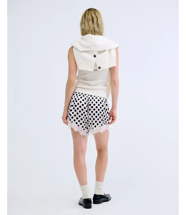 Love Stories Bennie Loose Silk Shorts Polka Dot