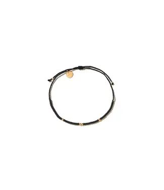 Mimi et Toi Flori beads black bracelet