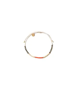 Mimi et Toi Flori beads nude black orange bracelet