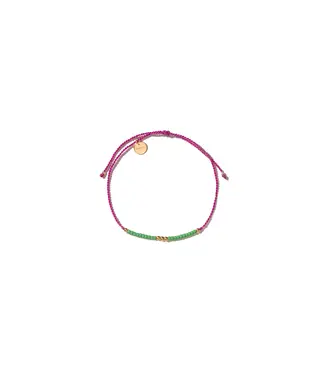 Mimi et Toi Flori beads purple green bracelet