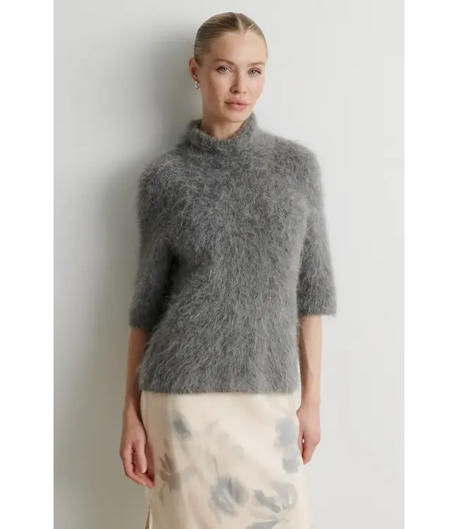Second Female Karla Knitt SS dark grey melange