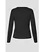 Second Female Stina knit wrap v-neck black