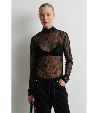 Second Female Luria LS Lace Tee black