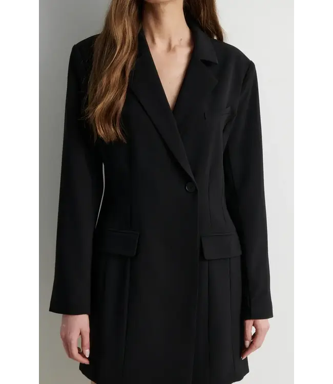 Second Female Festa fitted blazer dress black