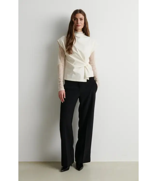Second Female Arkai drape top eggnog