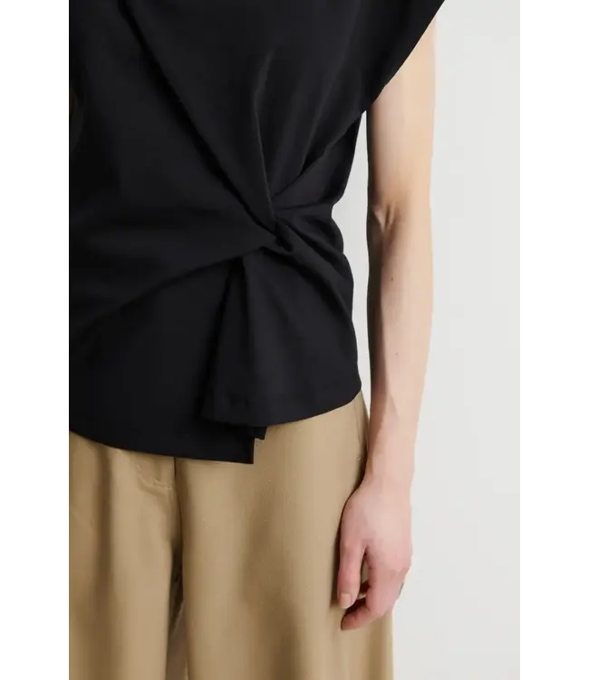Second Female Arkai drape top black
