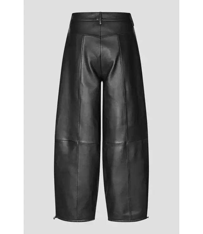 Second Female Aluka black leather trousers