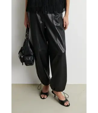 Second Female Aluka black leather trousers