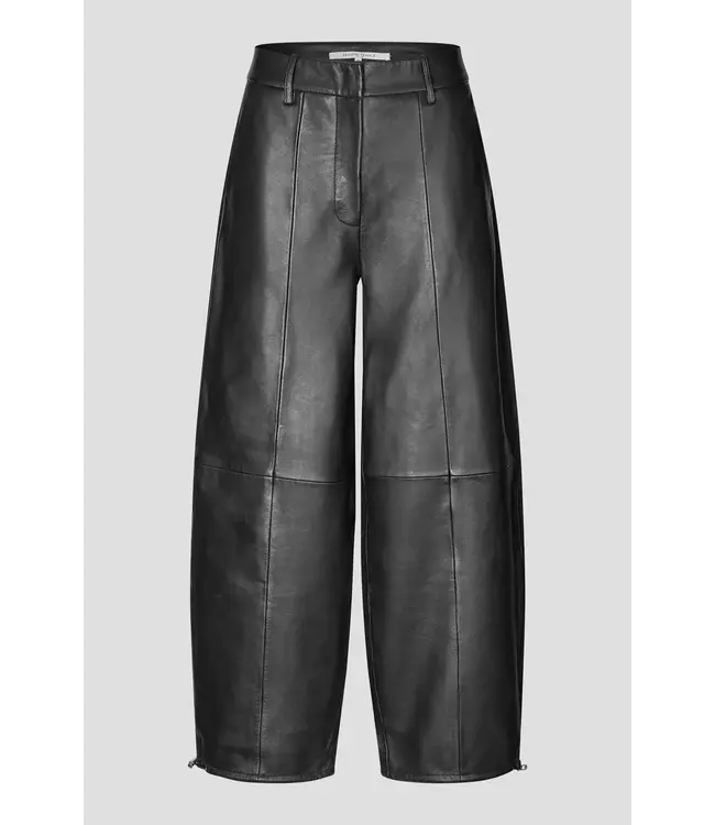 Second Female Aluka black leather trousers