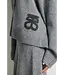Second Female Alpha knit collar cardigan mid grey melange