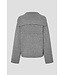 Second Female Alpha knit collar cardigan mid grey melange