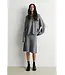 Second Female Alpha knit collar cardigan mid grey melange