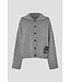 Second Female Alpha knit collar cardigan mid grey melange