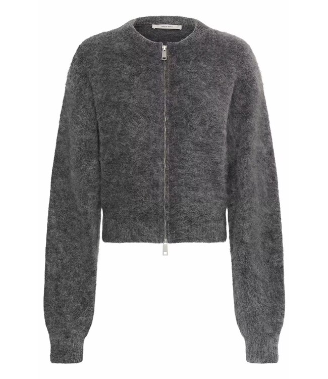 Gestuz GZdebbie Zipper cardigan grey