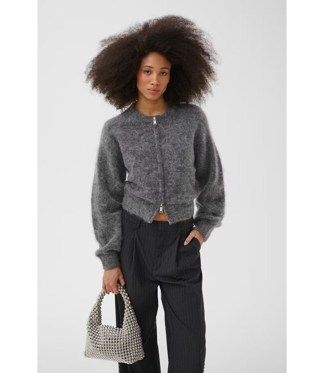 Gestuz GZdebbie Zipper cardigan grey