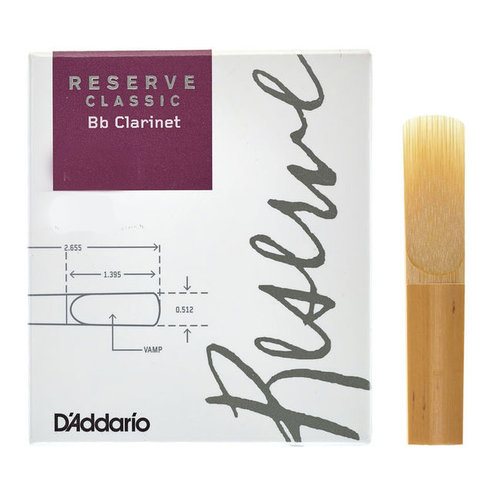 D'Addario D'addario Reserve Classic Bb Clarinet Reeds (Single)