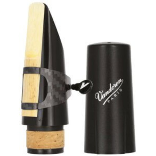 Vandoren Vandoren Carbon LC81 Bb Clarinet Ligature & Plastic Cap Vandoren Vandoren Carbon LC81 Bb Clarinet Ligature & Plastic Cap
