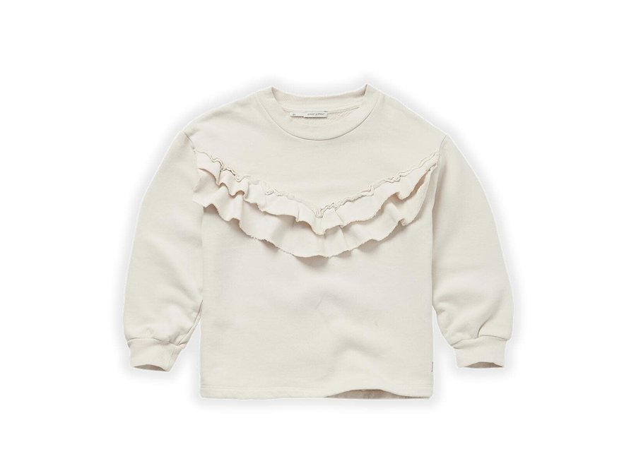 Sweatshirt ruffle - Ivory