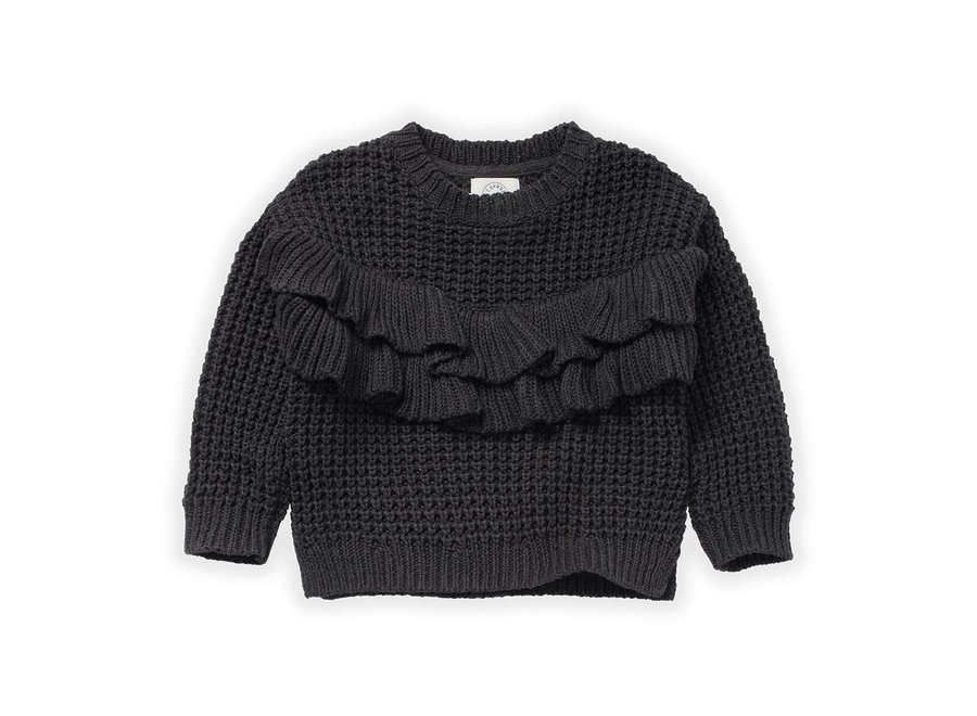 Sweater ruffle - Asphalt