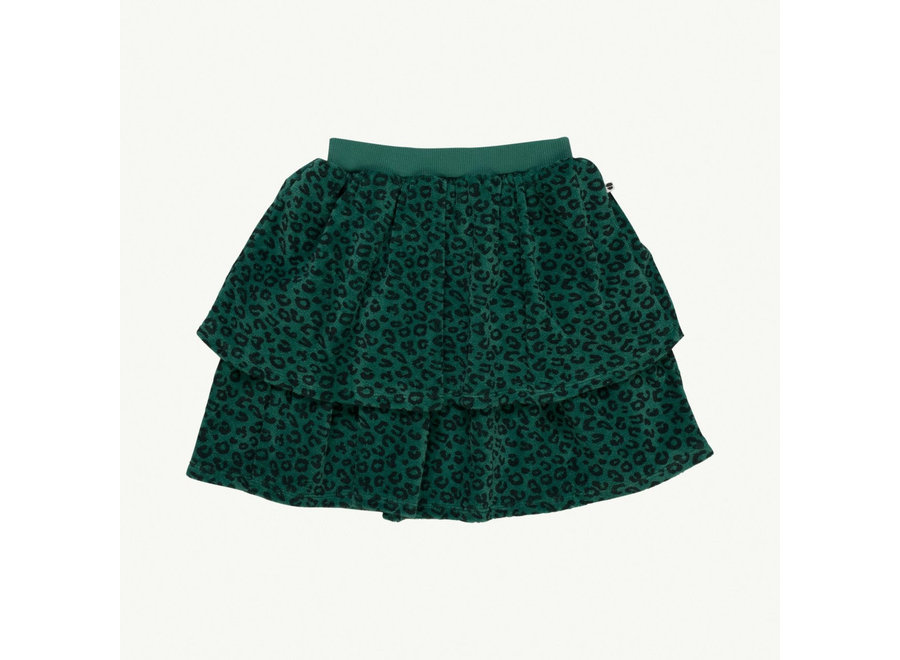 Leafy leopard skirt