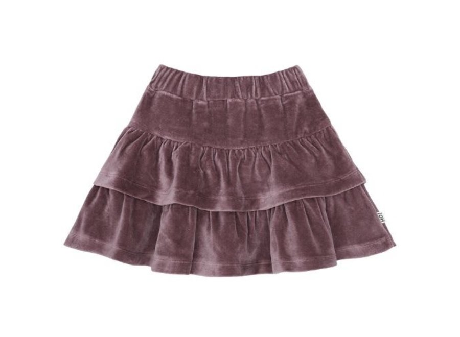 Ruffled skirt - Plum velvet