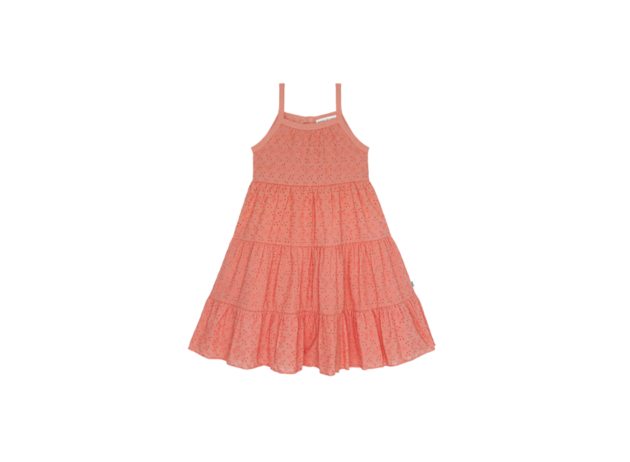 Broidery layer dress - Spicy blush
