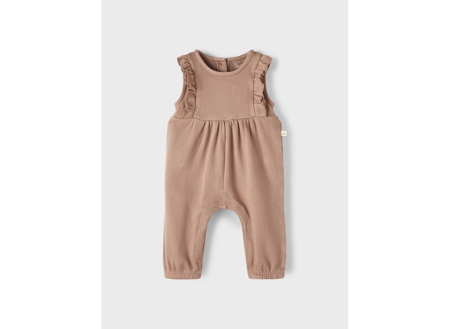 Dono loose sweat overall - Mocha mousse