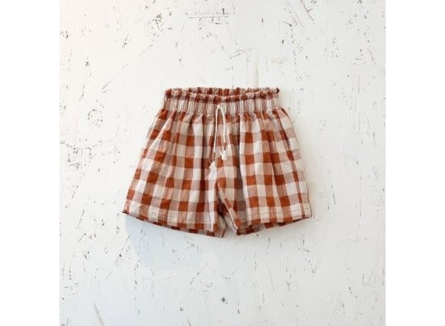 Vichy woven shorts - Scent