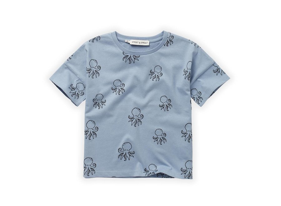 Loose T-shirt - Octopus print