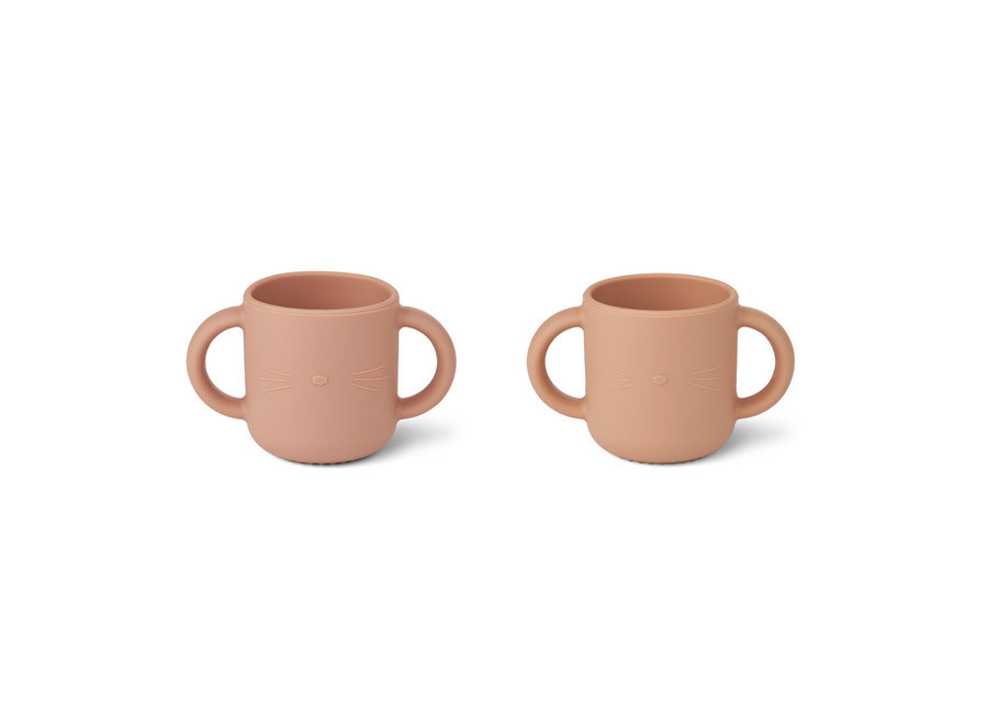 Gene silicone cup 2-pack - Cat tuscany rose