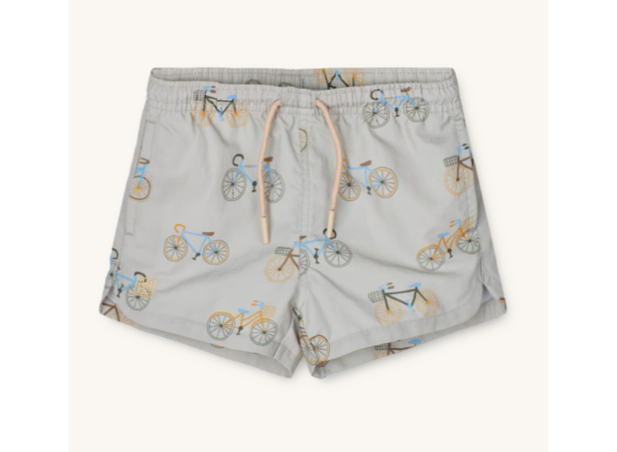 Aiden printed board shorts - Bicycle/ cloud blue